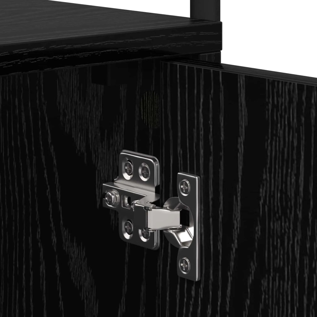 Armadio da Notte Rovere Nero 35 x 36,5 x 61 cm 8007647