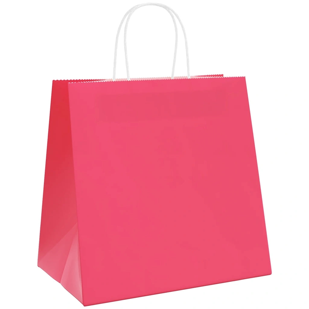 Sacchetti di Carta 250 pz con Manici Rosa 54x15x49 cm