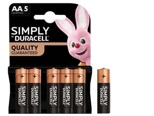 PILA STILO ALCALINA SIMPLY  IN BLISTER 5 PEZZI - 20 blister DURACELL