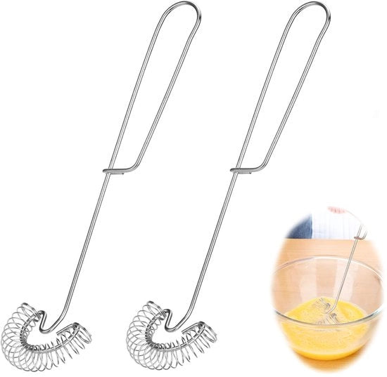 Due spirali di protezione in acciaio inossidabile, protezione piatta per uso domestico, per cucina, per la miscelazione di burro, uova, cioccolato, resistente all'acqua di lavastoviglie