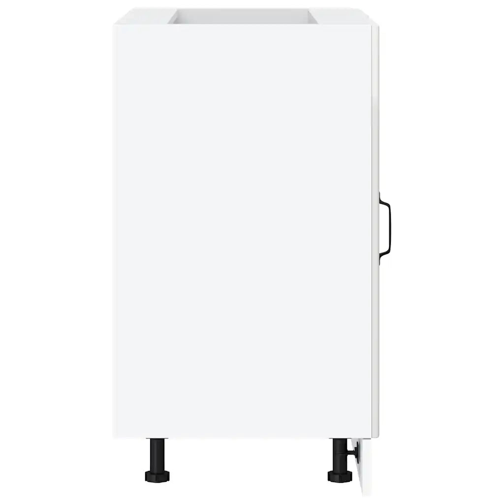 vidaXL Base da Cucina Porto Bianco Lucido in Legno Multistrato