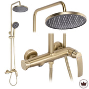 Set Doccia Premium Rea Como M2 Brush Gold