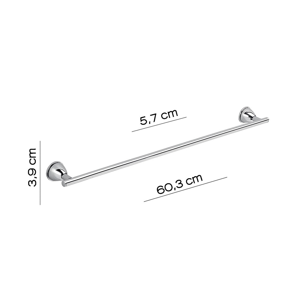 Portasalviette a muro 60 cm Gedy in acciaio cromato | Genziana