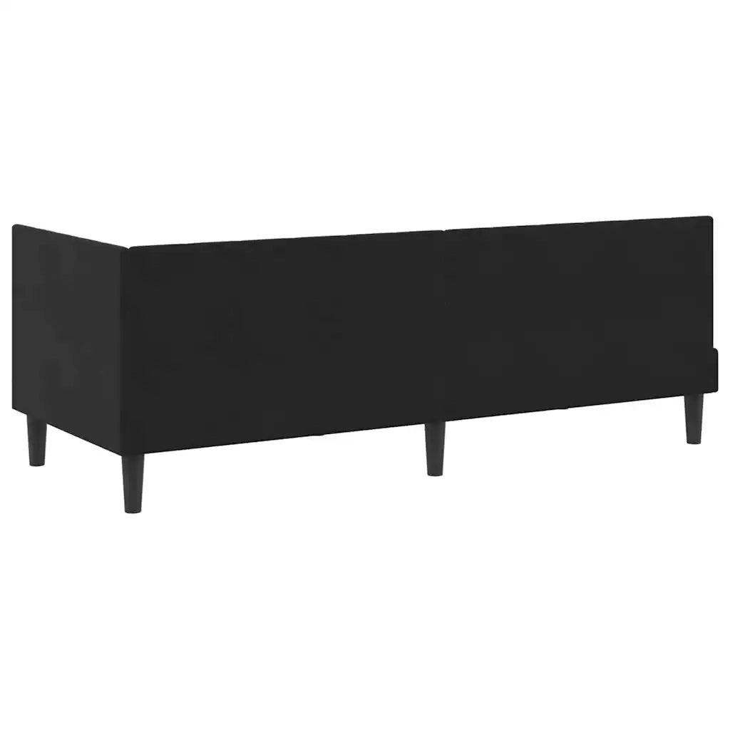 Struttura Letto Angolare con Materasso 2 pz-Giroletto con materasso Nero Velluto 980336