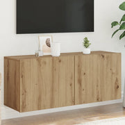 Mobile TV a Parete Rovere Artigianale 100x30x41 cm 857671