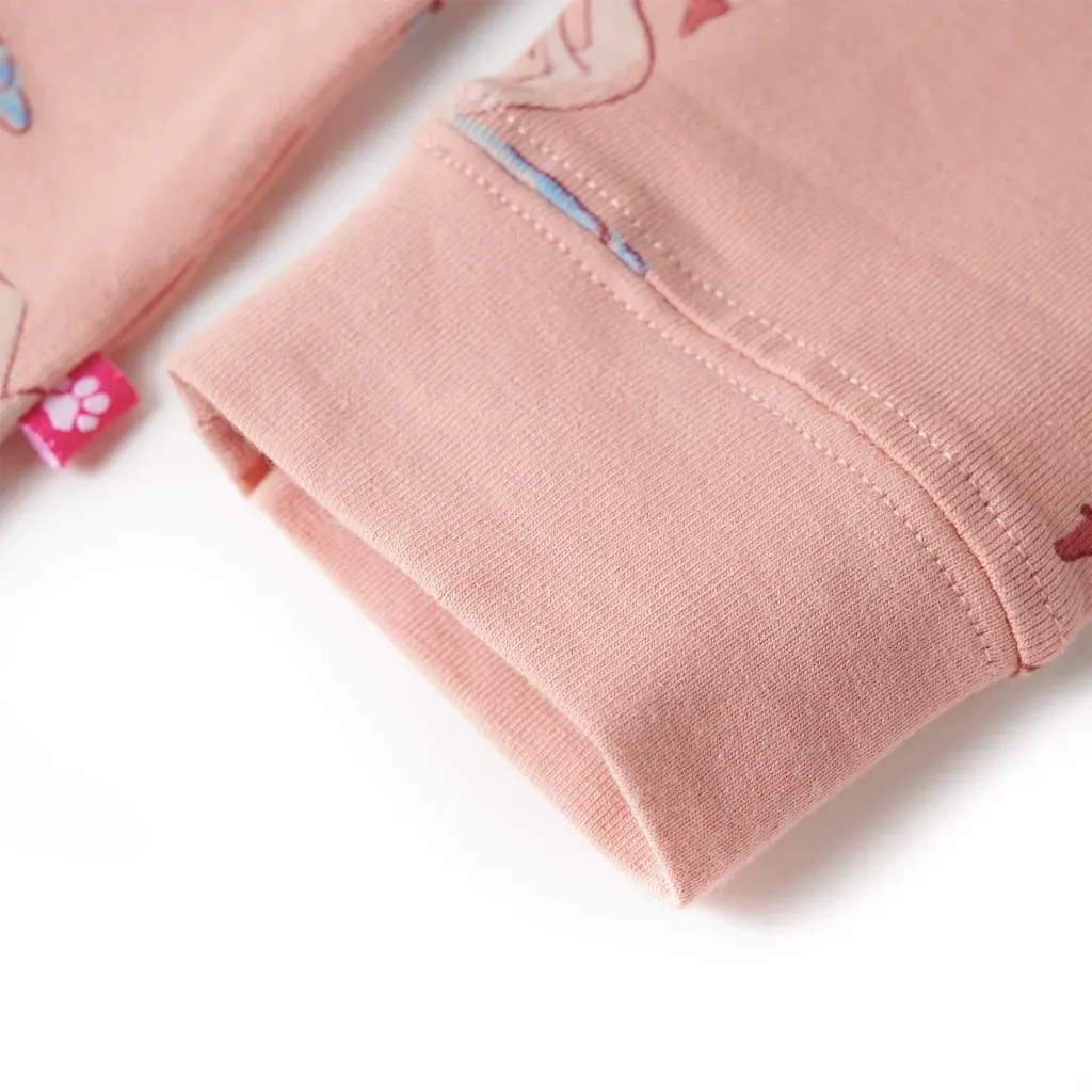 Pigiama da Bambina a Maniche Lunghe Rosa Chiaro 116 14226