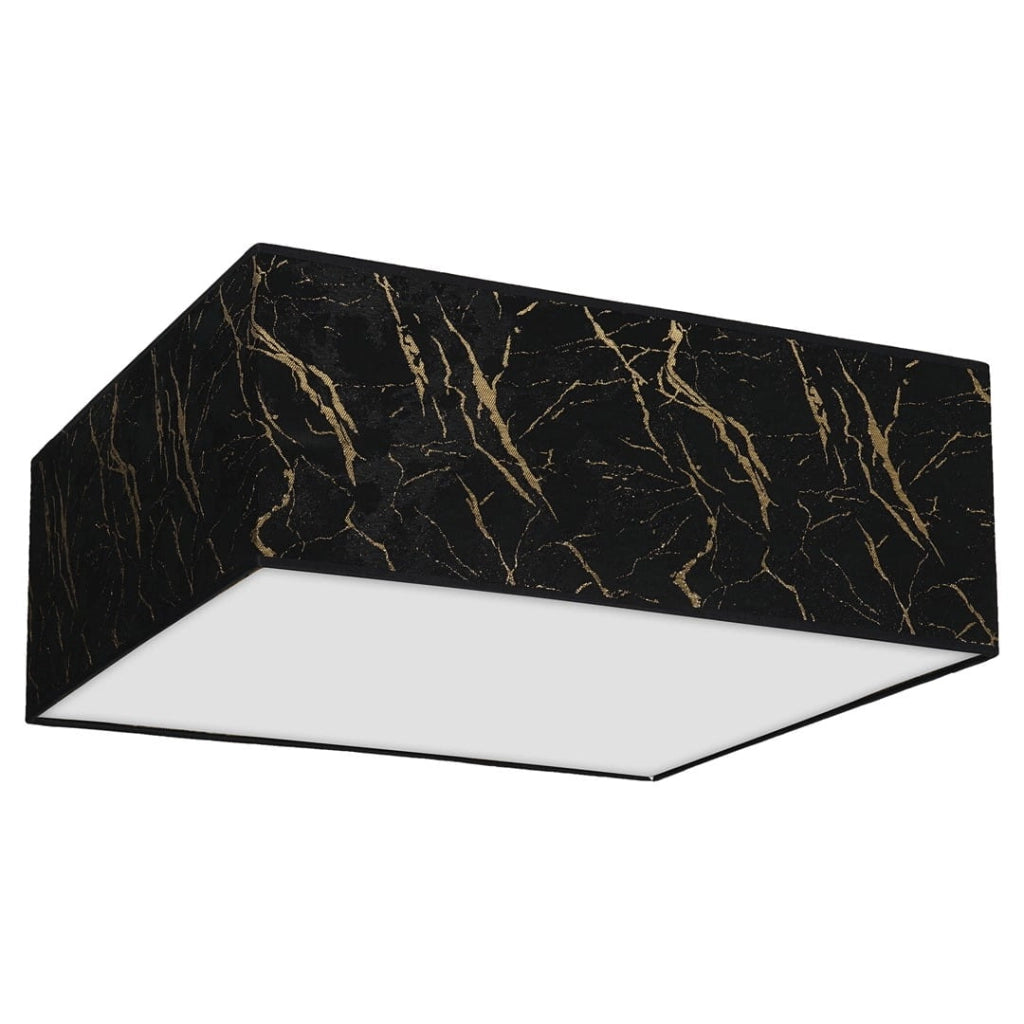 Plafoniera quadrata 50cm 3xE27 nera Milagro Senso MLP7293