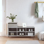 Scarpiera-Scaffale per scarpe Grigio Sonoma 102x36x60 cm in Legno Multistrato 281959