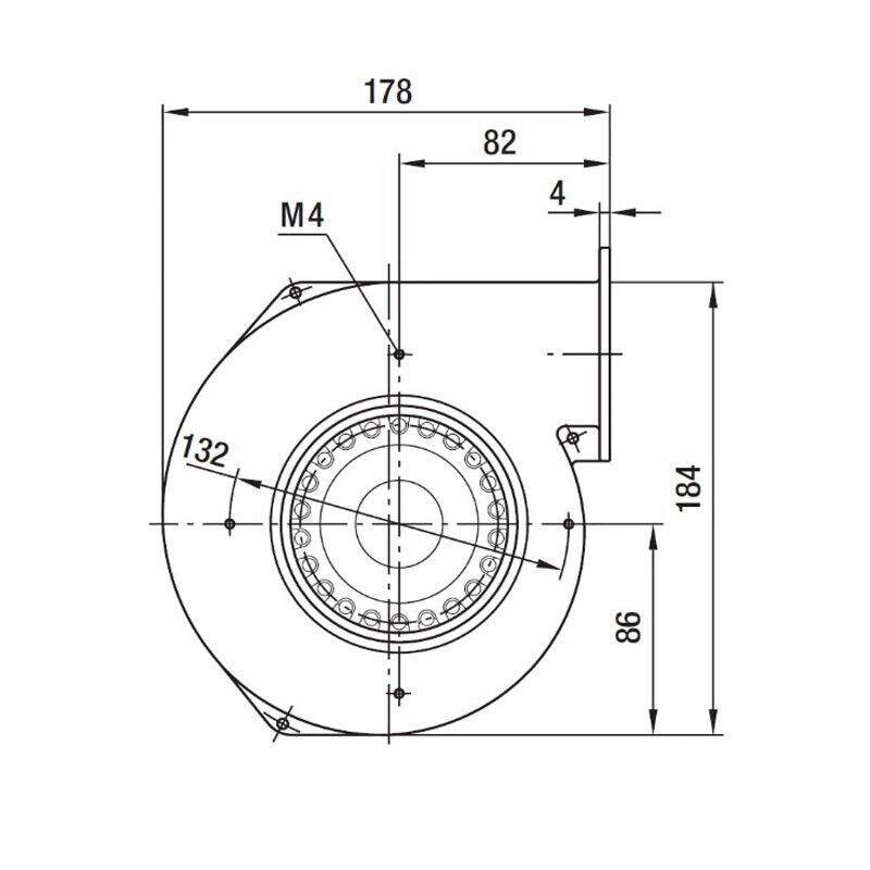Motore Ventilatore CENTRIFUGO per Stufa A Pellet EBM G2E120-AR77-01 105W 178MM