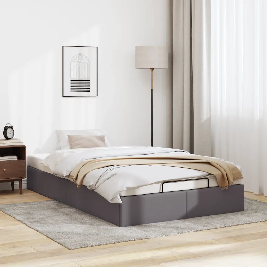 Struttura Letto Pouf senza Materasso 120x190 cm Similpelle 3310792