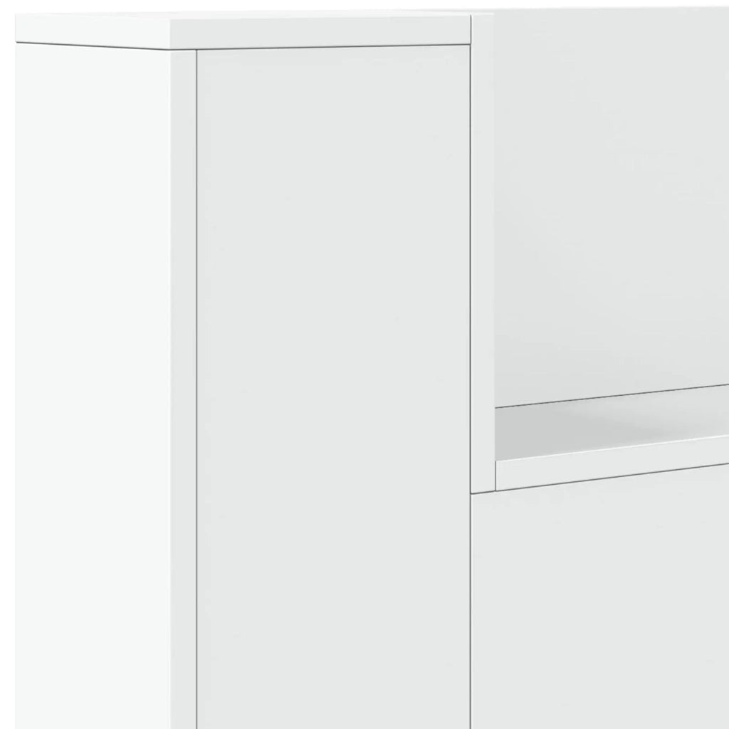 Testiera | Testata letto con mobile e LED Bianco 180 x 16,5 x 103,5 cm