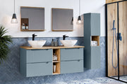 Set mobili bagno 120 cm con piano e Szafką wysoką Nova Denim 120 cm