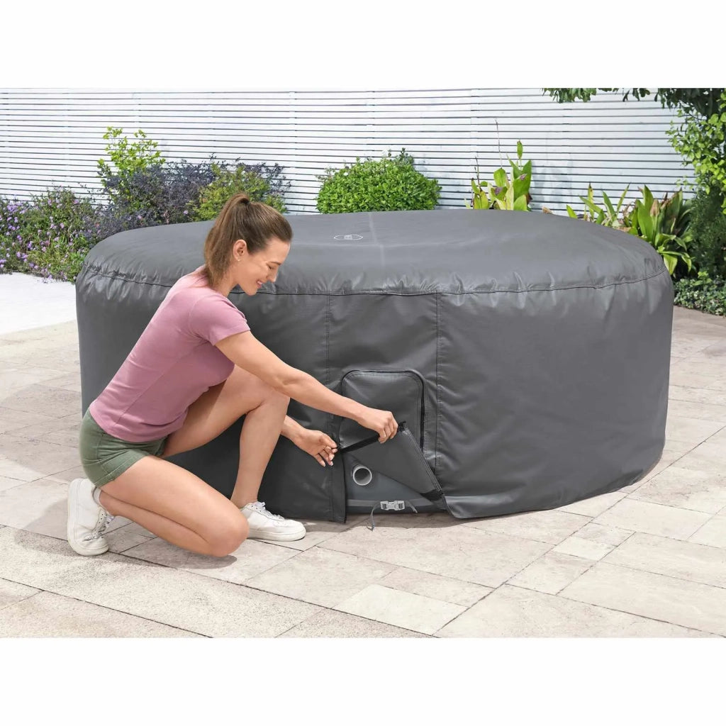 Bestway Copertura Grigio Ø216 x 80 cm PVC e POM 42035736