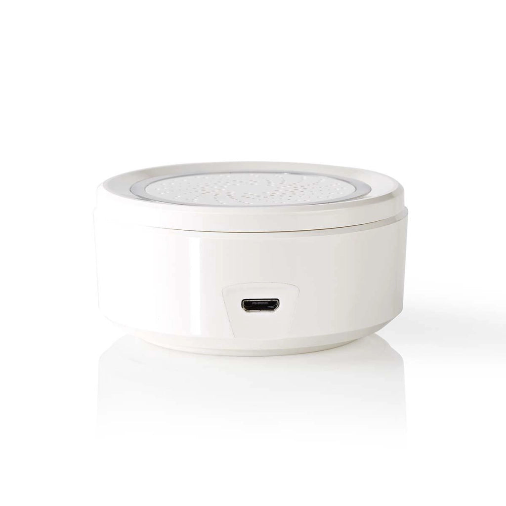 SmartLife Wi-Fi LED Sirena Alimentazione 8 Toni 85dB Bianco Nedis