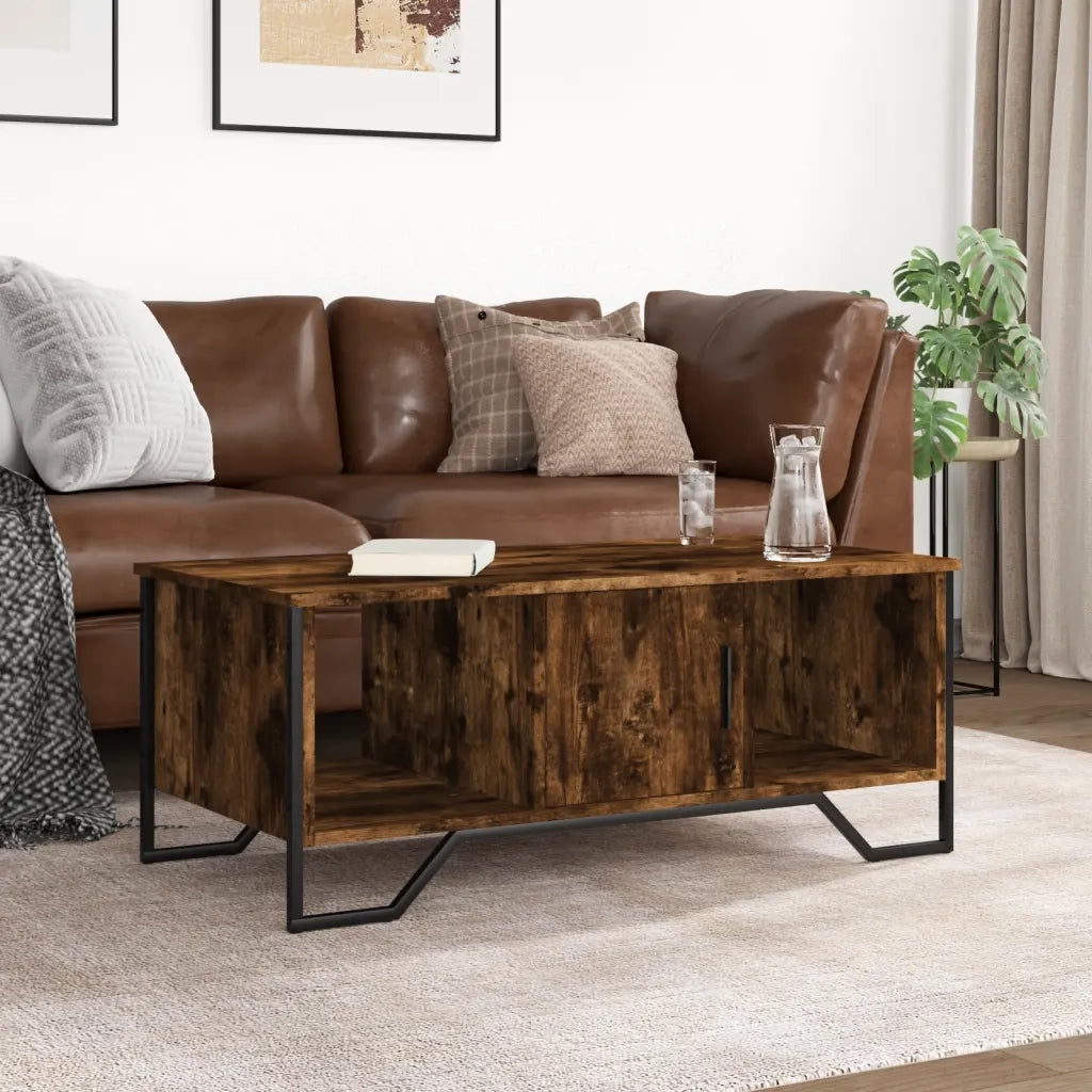 Tavolino da salotto | Tavolino da caff¨¨ | Tavolino da Soggiorno Rovere Fumo 100x51x40 cm Legno Multistrato