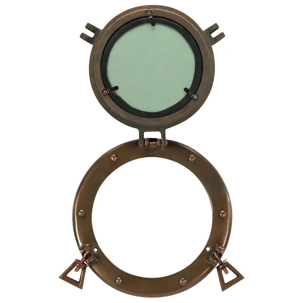 Specchio da Parete Design OblÃ² Ã˜23 cm in Alluminio e Vetro