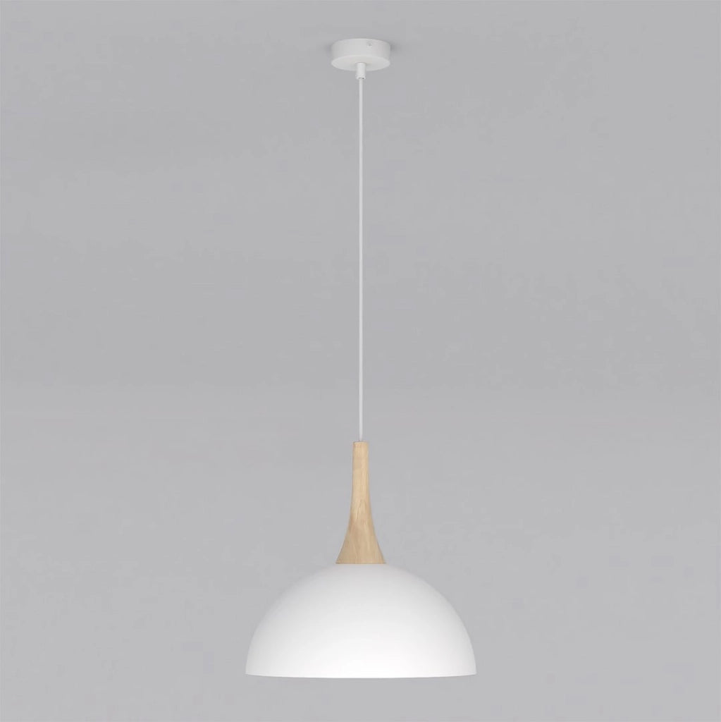 Lampada sospesa NAUTICA bianca legno 1xGX53 Emibig
