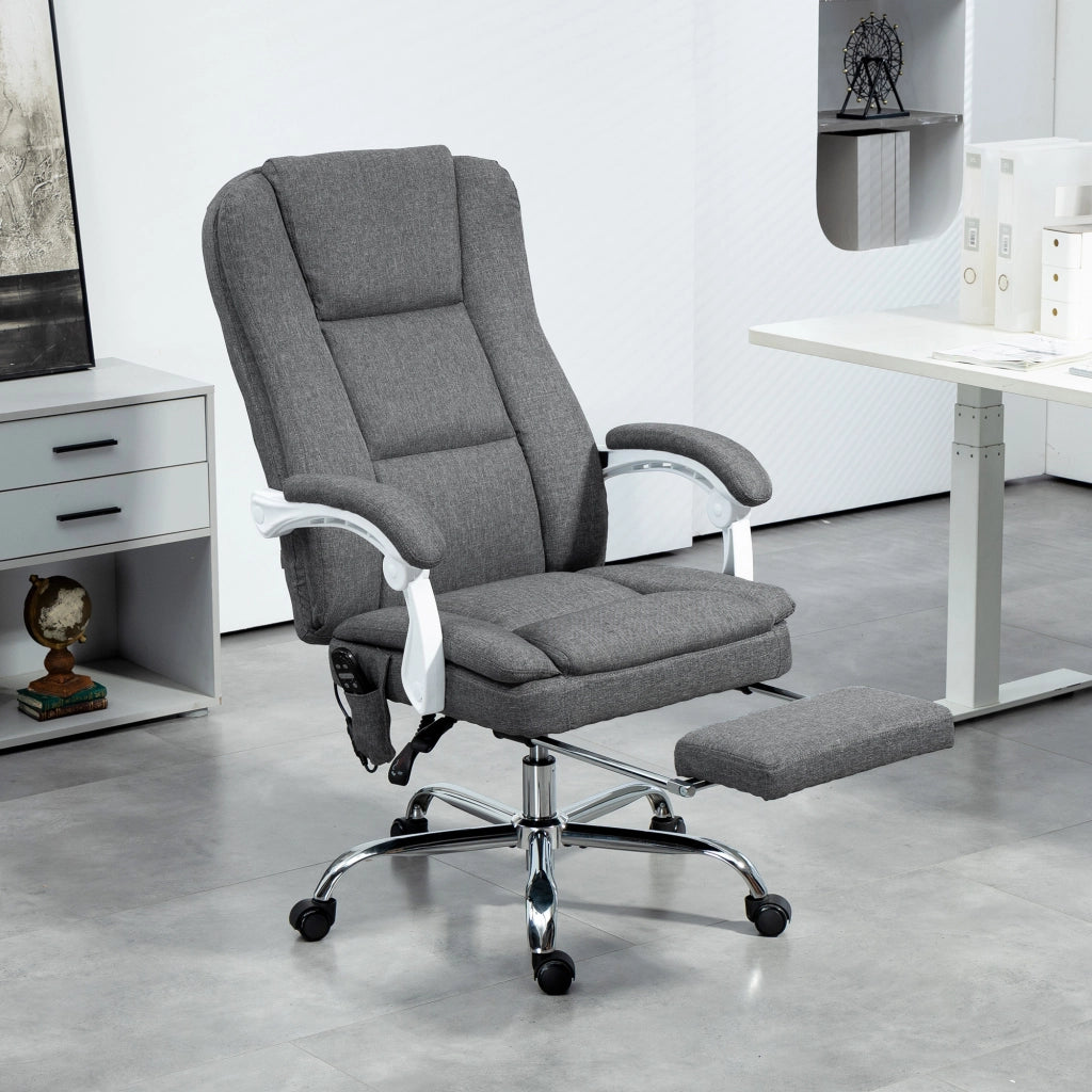 Sedia da ufficio massaggiante e riscaldante ¨C zephmum ¨C grigio 66x60x113-121cm