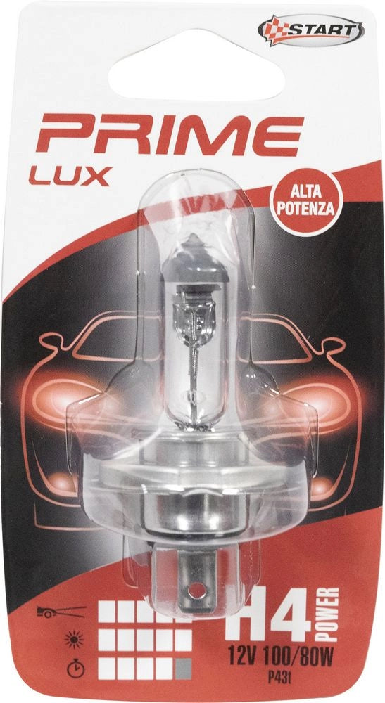 Lampadina singola auto alogena H4 12V 100/80W P43t