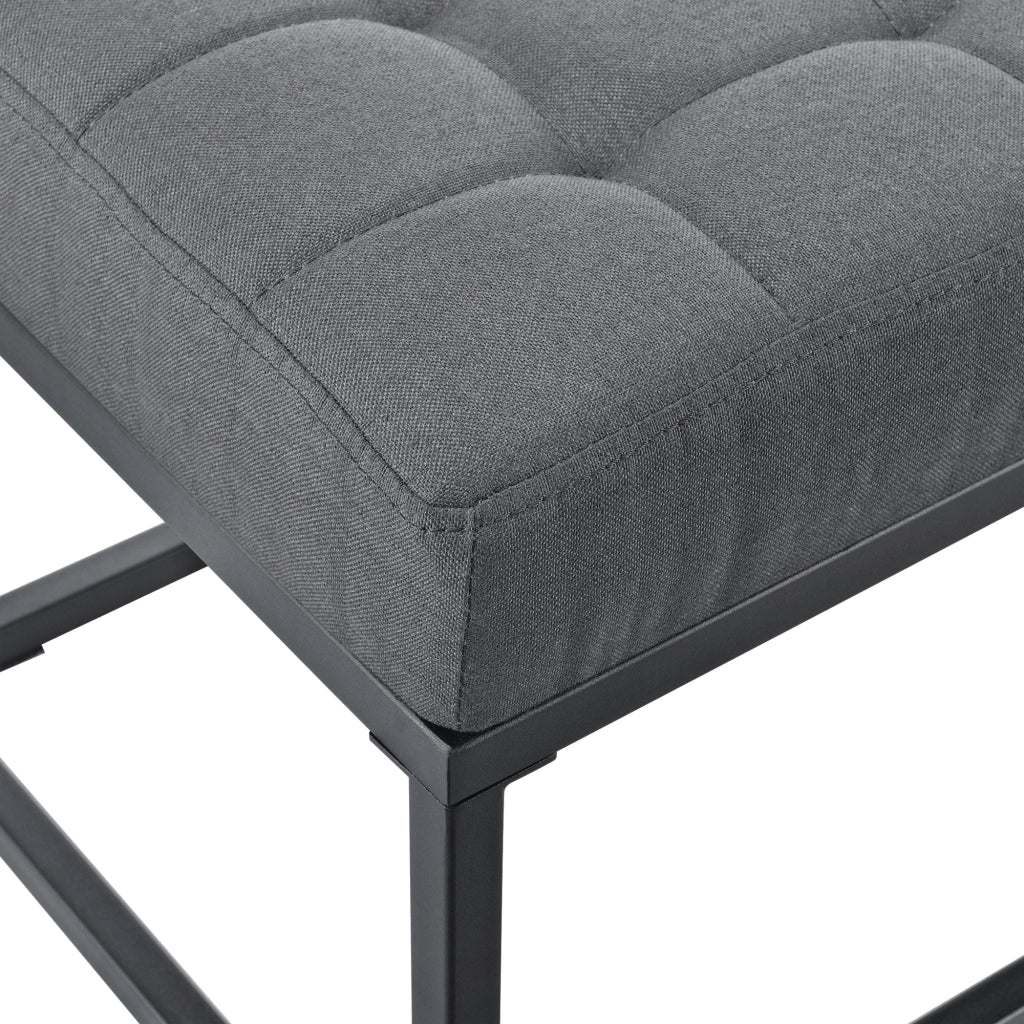 Sgabello imbottito 120 x 40 x 38 cm grigio 03_0008714