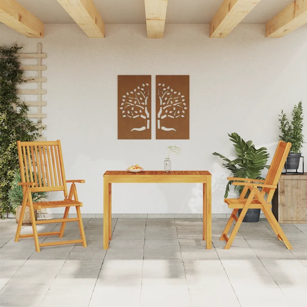 Set da Pranzo per Giardino 3 pz | Set Salotto da Giardino in Legno Massello di Acacia