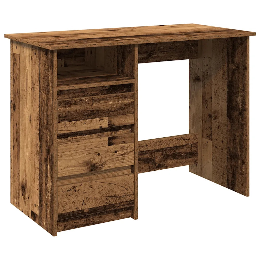 Scrivania Legno Antico 102x50x75 cm in Legno Multistrato