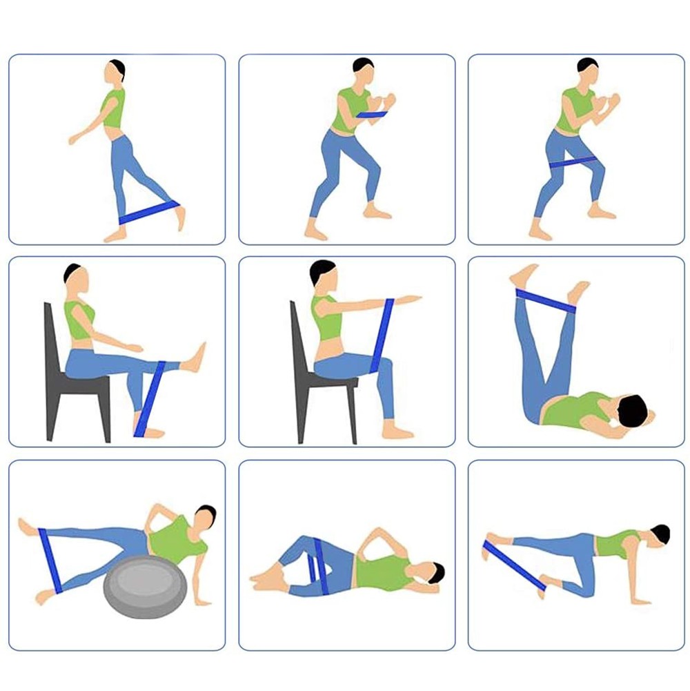 Fascia di Resistenza per Allenamento Gambe e Glutei in Nylon Rosso