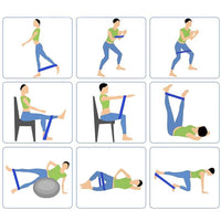 Fascia di Resistenza per Allenamento Gambe e Glutei in Nylon Rosso