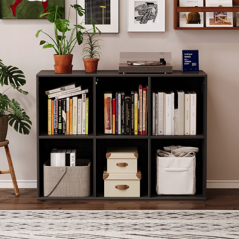 SCAFFALE APERTO COMÒ KOSTKA 3x2 CAPIENTE PER LIBRI DA UFFICIO NERO