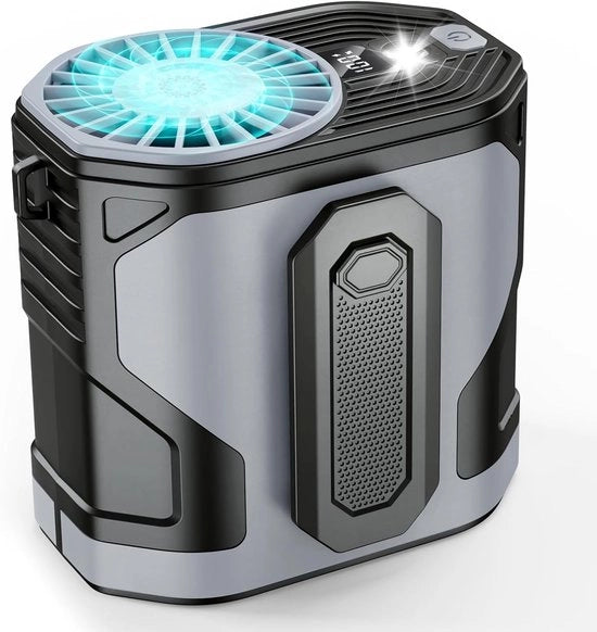 Mini ventilatore - USB - Dimensione ventilatore - Miniventilatore - funzione ricarica - Ventilatore ricaricabile - Batteria ricaricabile - Kit di emergenza - Kit estivo - Funzione di illuminazione per campeggio