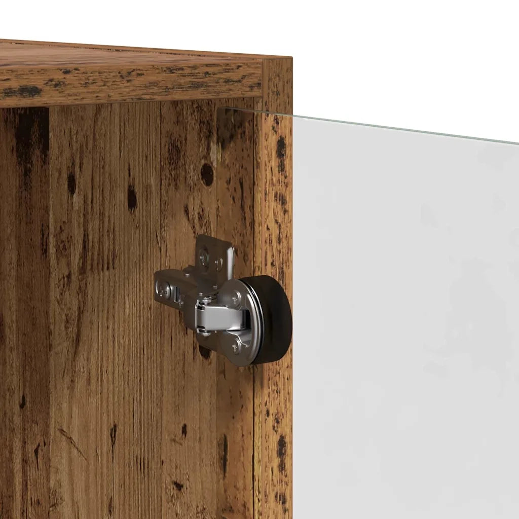 Credenza 2 pz-Set di 2 Buffet-Armadio da cucina Legno vecchio 136 x 37 x 142 cm