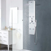 Pannello Doccia in Vetro 25x44,6x130 cm Bianco cod mxl 58344