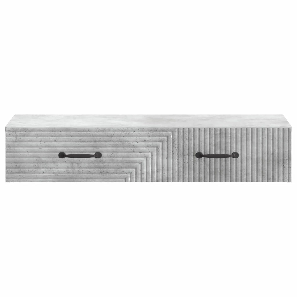 Tavolino da Parete Laterale Grigio Cemento 87,5 x 34,5 x 17 cm 898668