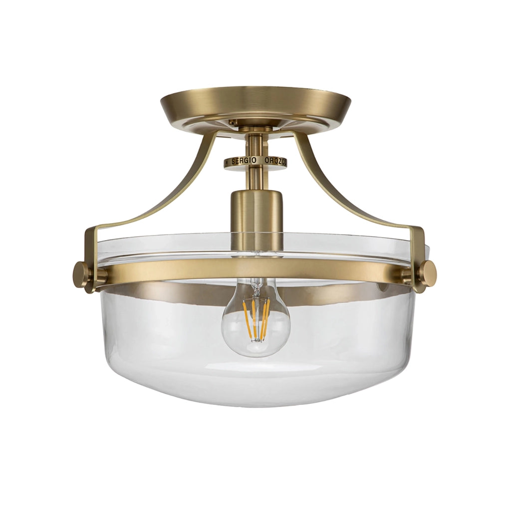 Lampada a Soffitto Industrial Nordico Trilogy Metallo Bronzo Antico 3 Luci E27