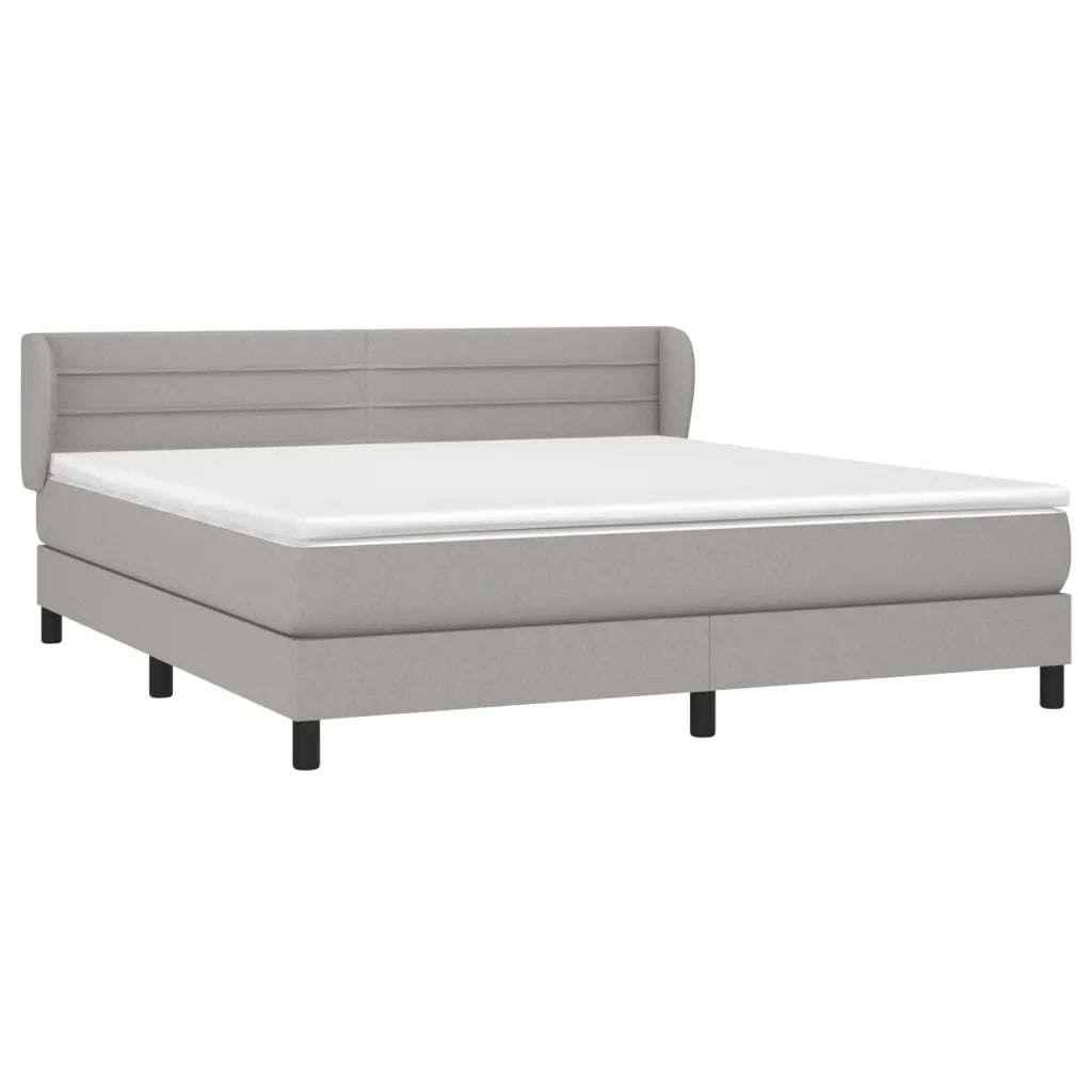 Giroletto a Molle con Materasso Grigio Chiaro180x200 cm Tessuto 3126341