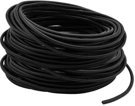 Cavo in Polietilene - Protezione Cavo - 82 Ft - Sostegno Cavo - Diametro 3/10 Pollici - Nero - Protezione Cavo Flexibile