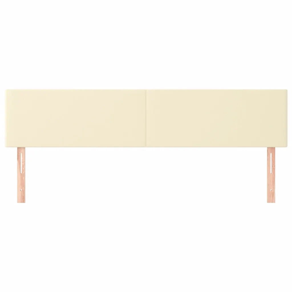 Testiera Crema 200x5x78/88 cm in Similpelle 345854