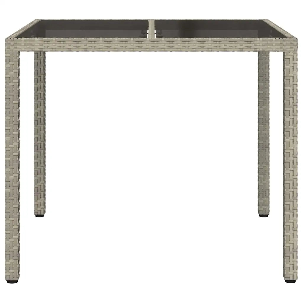 Tavolo da Giardino Grigio 90 x 90 x 75 cm polyrattan 362534