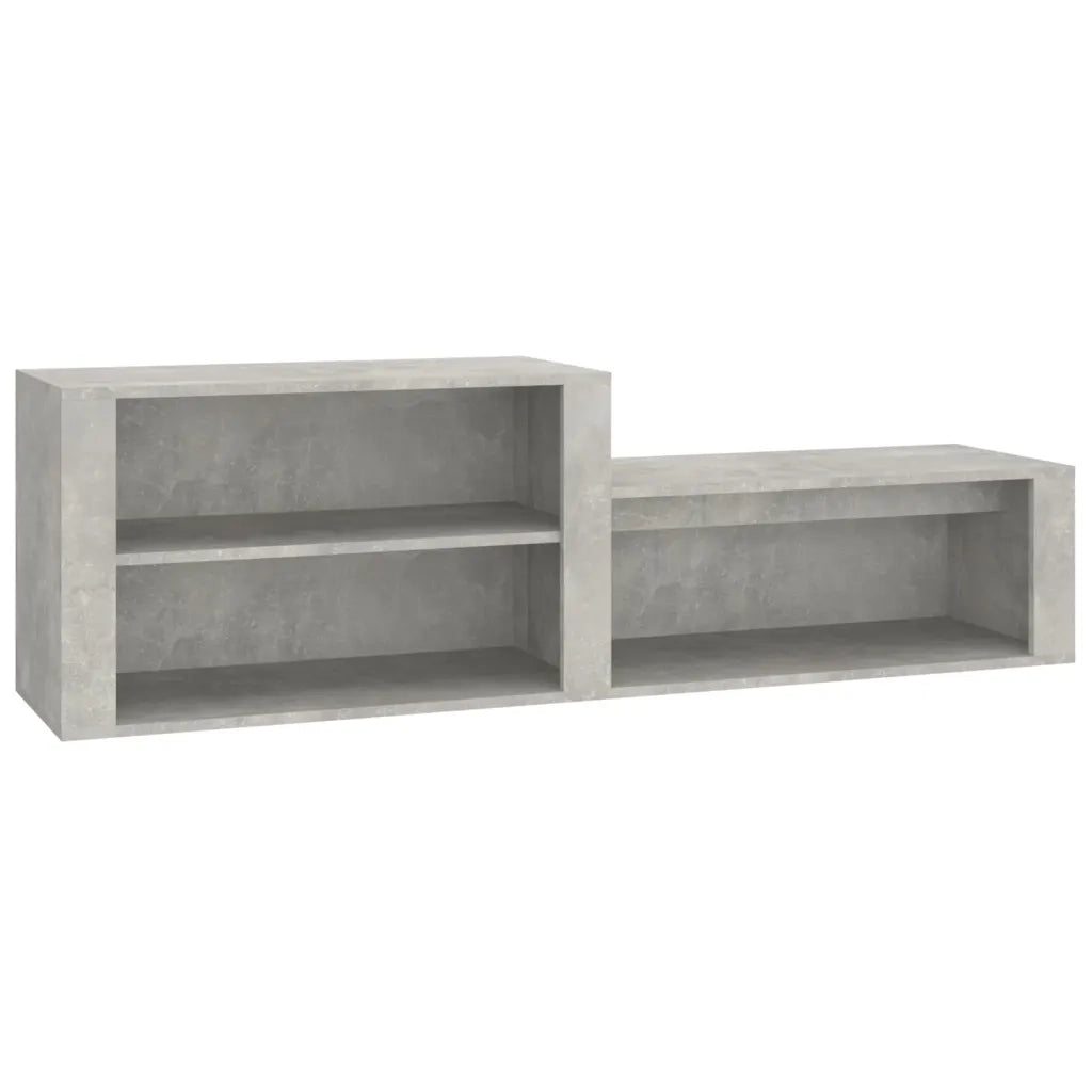 Scarpiera-Scaffale per scarpe Grigio Cemento 150x35x45 cm in Legno Multistrato