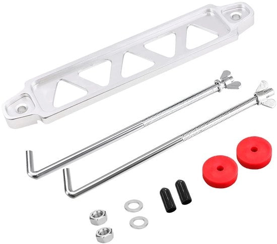 Ottimizzazione del Posizionamento Accu per Auto - Materiale Anodizzato - Dimensioni 170 x 44 mm - Adatto per Accu Auto