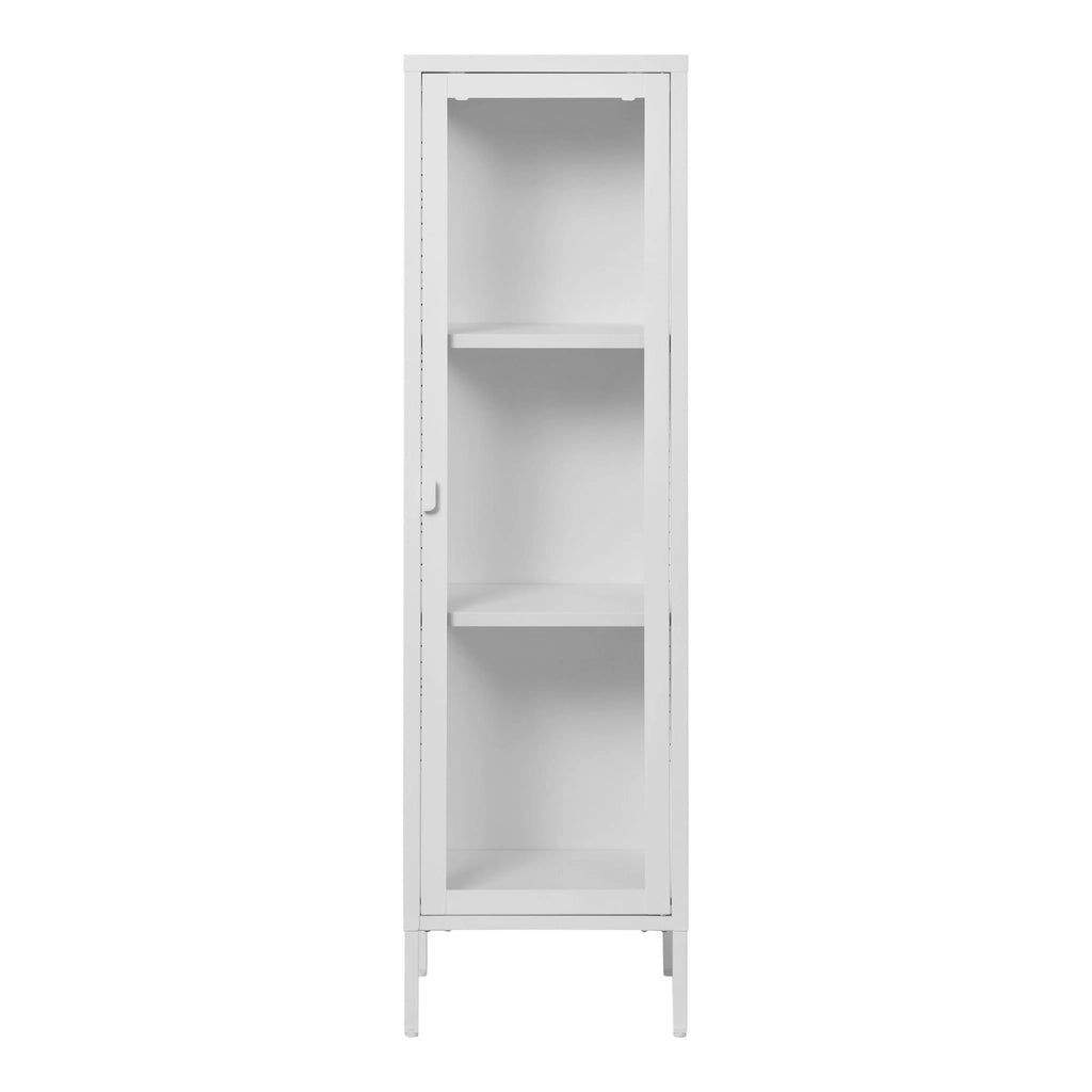 Vetrinetta Brisbane, Bianco, Metallo, 35x40x140 cm