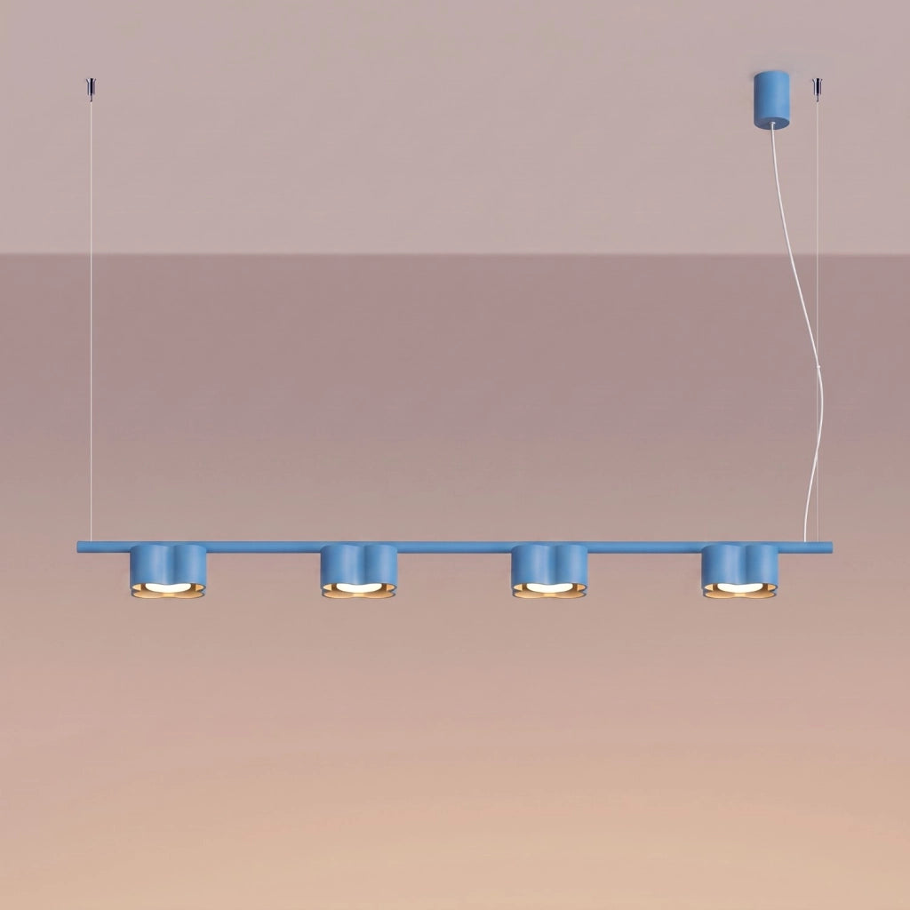 Lampadario OVIO 4 azzurro Gx53
