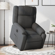 Poltrona Alzapersona Reclinabile Elettrica Grigio Scuro Tessuto 3205227
