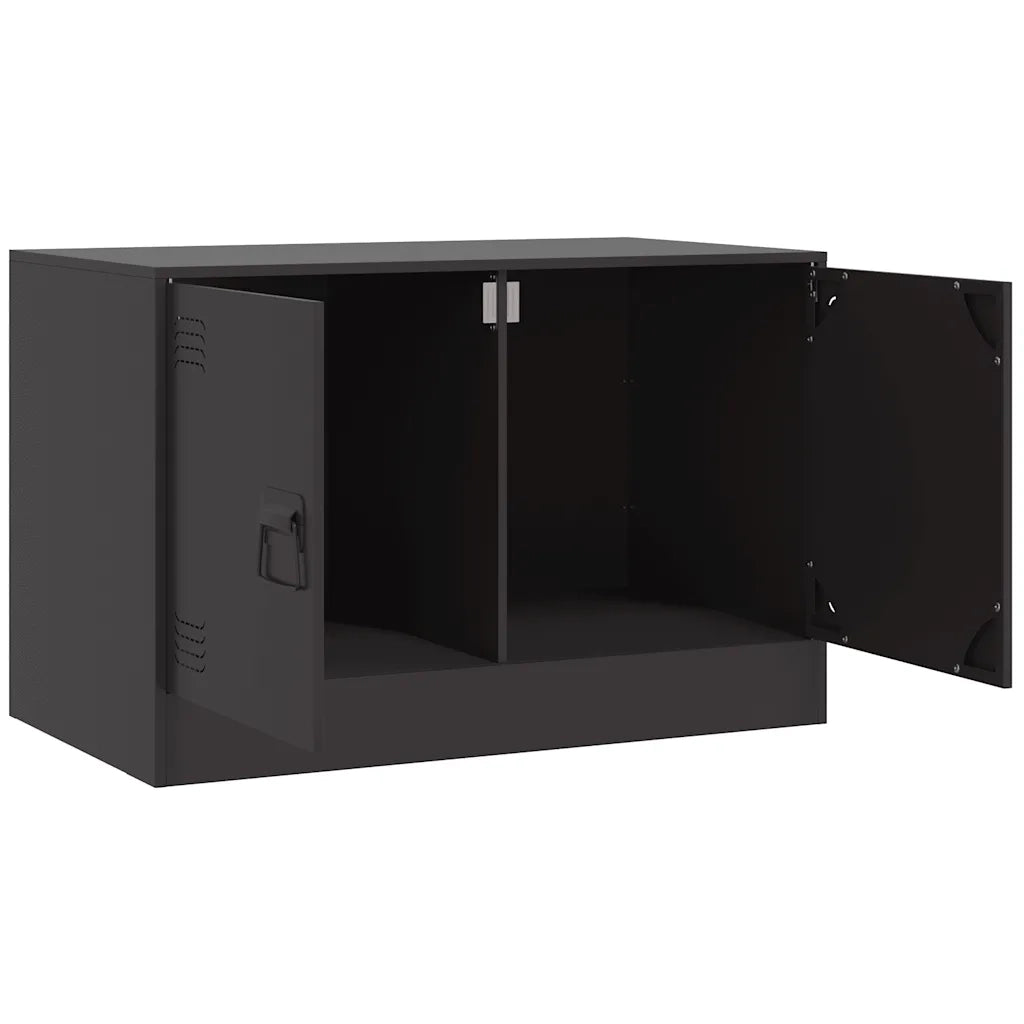 Mobili TV 2 pz Neri 67x39x44 cm in Acciaio 841632