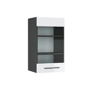 Vicco Mobile da cucina in vetro Bianco lucido 40 cm