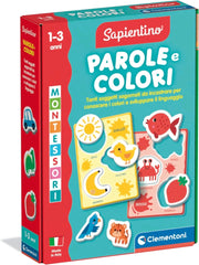 Montessori - Parole e Colori, Gioco Educativo Metodo Montessoriano, Bambini , Impara Colori Primari e Secondari con atti
