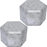 Set di 2 valvole con filo di acciaio inossidabile 3/4 pollice interno femmina, gesso inox, galvanizzato, per sistemi di riscaldamento sanitario e di distribuzione dell'acqua.