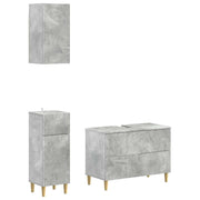 Set di armadietti da bagno in 3 pezzi ARNHEM Grigio Cemento 3417768