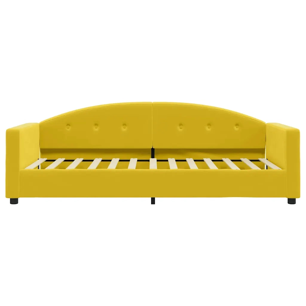 Divano Letto con Materasso Giallo 90x200 cm in Velluto 3197282