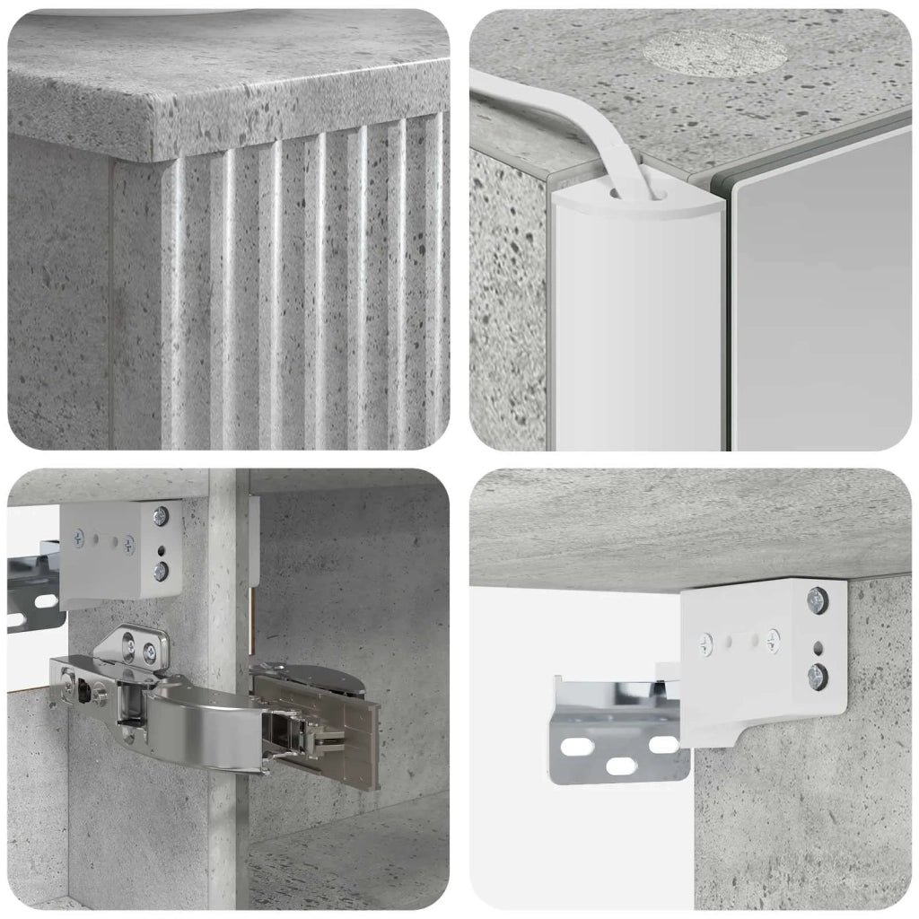 Set di mobili per il bagno 6 pcs Grigio Cemento 3407202